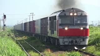 3051レ　赤熊より２回挨拶汽笛あり　函館本線　山崎駅