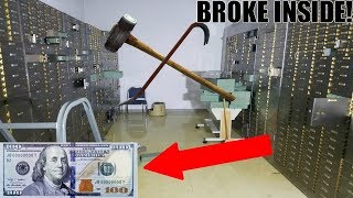 (BUSTING OPEN LOCKED SAFES) MONEY INSIDE! Abandoned Bank With Money Still Inside!