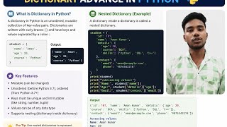 Dictionary in Python | Complete Beginner to Advanced Guide with Nested Dictionary