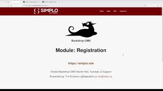Backdrop CMS Modules: Registration