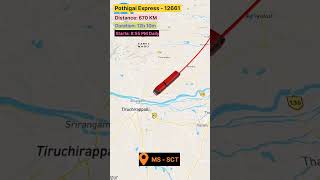 Pothigai Express Route (12661) | Chennai Egmore (MS) to Sengottai (SCT) #pothigaiexpress