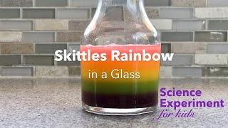 Make a Rainbow in a Glass with Skittles | Easy Science Experiments for Kids