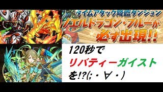 〖パズドラ〗タイムアタック降臨ダンジョンのリバティーガイストにメリディオナリスパーティーで挑戦しました。#012