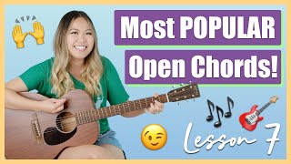Guitar Lessons for Beginners: Episode 7 - Learn THESE Common Open Chords for Rhythm Guitar Players!