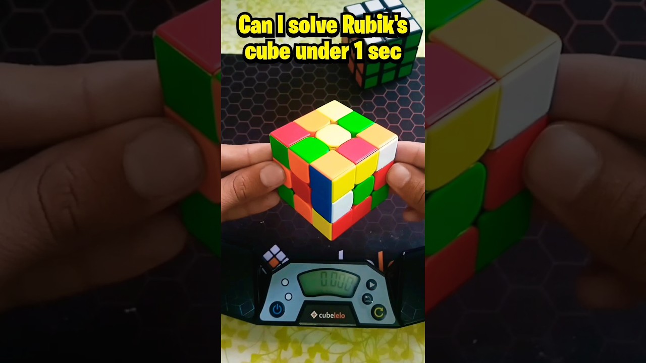 Can I Solve Rubik's Cube Under 1 Sec? #shorts #rubikscube #cubing - YouTube