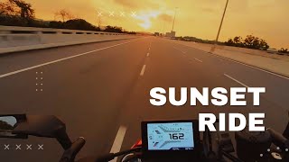 4K | QJ Motor | SRK600 | Motovlog # 29 | Sunset Ride | Pure SC Project Sound