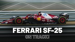 Ferrari SF-25 Shakedown at Fiorano with Leclerc \u0026 Hamilton - Raw Engine Sound 🔥🎥