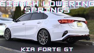 Lowering my Kia Forte GT with Eibach Pro Kit Lowering Springs!