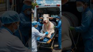 A brave kid saves an injured pregnant cow from a cruel person #cow #CuteAnimals #AnimalRescue