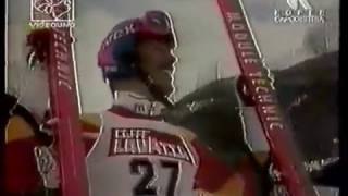 Martin Hangl wins super-G (Saalbach 1988)