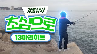 겨울 바다낚시 초심으로 13마리 히트! (2021년 첫고기 잡고보자)