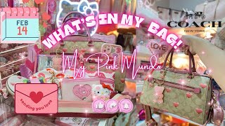 WIMB - WHAT'S IN MY BAG? COACH Rowan Signature Print Light Khaki Hearts - 2022 Collection