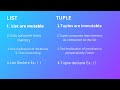 Difference Between List and Tuple in Python