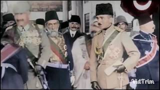 the Colorful Footage of the Ottoman Sultan Welcoming the German Emperor WW1