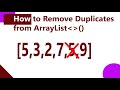 How to remove duplicate elements from ArrayList()?