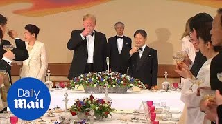 President Trump attends banquet with Japan's Emperor Naruhito