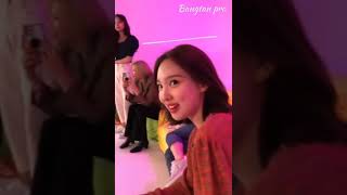 Twice watching BTS DNA while shoot