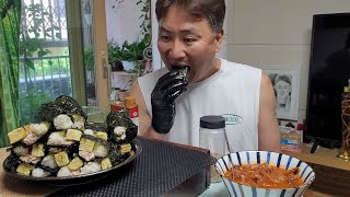 청양참치마요 김밥, 대왕계란말이 김밥 말아 먹었습니다 #김종학뭐해뭐해