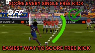 HOW TO SCORE EVERY SINGLE FREE KICK IN FC MOBILE 🔥🔥| EASIEST TRICK TO SCORE FREE KICKS#foryou #viral