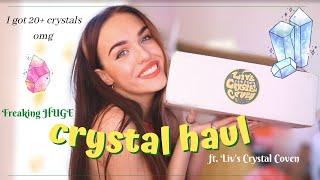 MASSIVE crystal haul 2021 ft. liv's crystal coven | I got over 20 crystals 👀