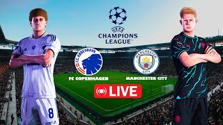 Live FC Copenhagen VS. Manchester City | UEFA Champions League, 8th finals | Game play PES