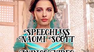 30 minutes Speechless lyrics video | Naomi Scott | Lyrics Video NsTube