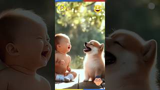 Cute Baby and Dog Enjoying At The Morning 💜 (54)