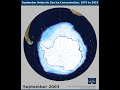 September Antarctic Sea Ice Concentration, 1979 to 2018