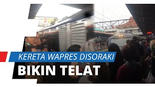 Agenda Wapres Ma'ruf Amin Buat Jadwal Telat, Kereta Wapres Disoraki Calon Penumpang di Stasiun