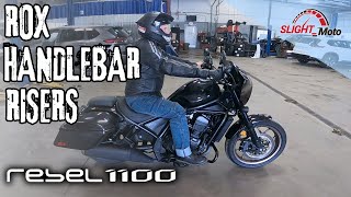 Honda Rebel 1100 - ROX Pivoting Handlebar Riser - Install