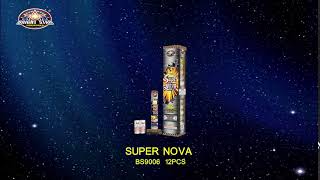 1.4G FIREWORKS:  BS9006 SUPER NOVA 12 SHELLS 60 GRAM