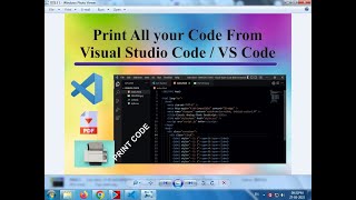 Print or PDF Your Code From Visual Studio / VS Code