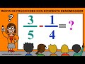 Resta de fracciones - Resta de fracciones con diferente denominador