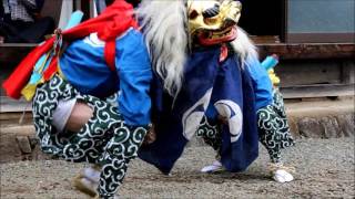 山梨県上野原市　日原獅子舞