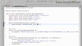 Android 8 Programming Tutorial. Storing data in SQLite