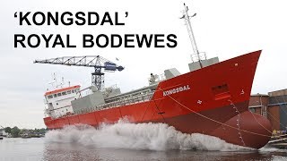 Launching of the KONGSDAL at Royal Bodewes Shipyards