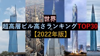 世界ビルの高さランキングTOP30【2022年版】