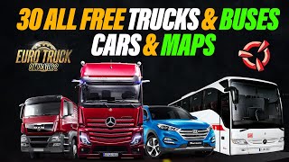 ETS2 ALL Free 30 New Trucks \u0026 Maps that were teased and confirmed by SCS