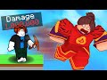 I Secretly CHEATED Using INFINITE DAMAGE.. (Roblox Bedwars)