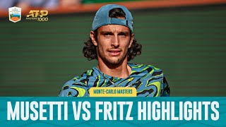 Lorenzo Musetti vs Taylor Fritz Highlights | Rolex Monte Carlo Masters 2024