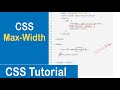 #23 CSS Max Width Property | Responsive Element | Margin Auto | CSS Tutorial