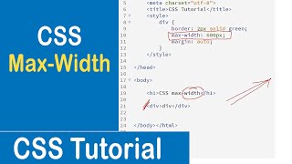 #23 CSS Max Width Property | Responsive Element | Margin Auto | CSS Tutorial
