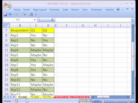 Excel Magic Trick #168: Cross Tabulation For a Survey Excel Magic Trick #168: Cross Tabulation For a Survey