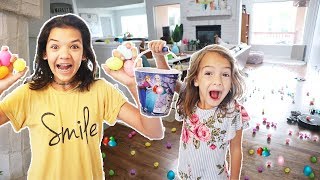 FIRST to FIND Easter BASKET! Massive EGG hunt with Thousands of Easter EGGS!