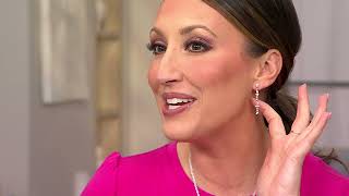 Diamonique Italia Dangle Earrings, Sterling Silver on QVC