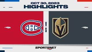 NHL Highlights | Canadiens vs. Golden Knights - October 30, 2023