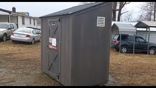 Leonard 4x8 lean-to shed with metal roof walk-through