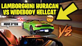 HELLCAT CHARGER VS LAMBORGHINI AND MCLAREN ! WHO WINS ?