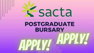 Bursary Opportunity for Agric Post-Grad Students | SACTA Bursary | Agriculture