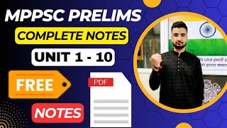 ❤️ FREE ❤️ MPPSC Prelims Notes (Unit 1 - 10) | Download PDF #mppsc #prelims2023 #abhishek_sir #aks